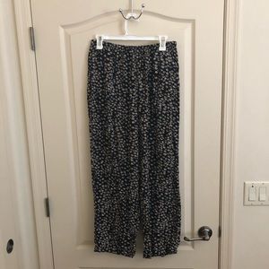 daisy print cotton pants